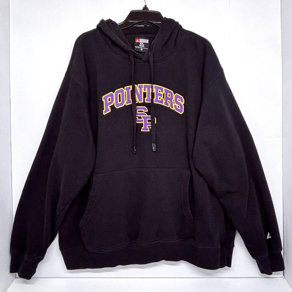 University of Wisconsin Stevens Point UWSP Pointers Hoodie Sweatshirt Black XXL